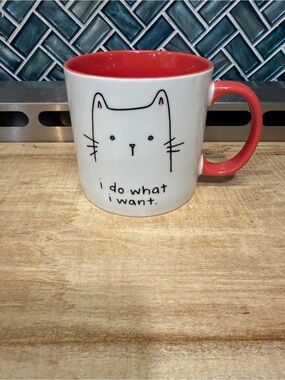 Clay Art i do what I want cat Ceramic Mug